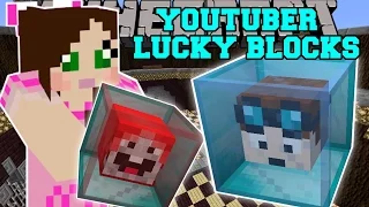 PopularMMOs Minecraft: YOUTUBER LUCKY BLOCK! Pat and Jen Custom Command ...