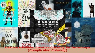 Download  Hakuna Mandala Creative Coloring for Grownups Complicated Coloring Ebook Free