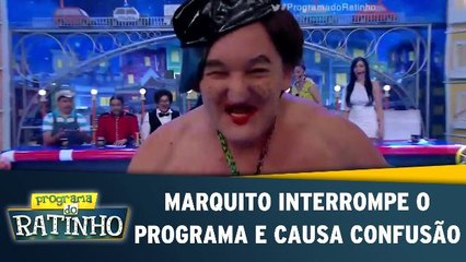 Marquito interrompe o programa e provoca confusão