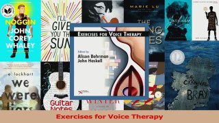 PDF Download  Exercises for Voice Therapy PDF Online