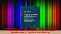 Read  Empowering Open and Collaborative Governance Technologies and Methods for Online Citizen Ebook Free