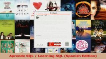 Read  Aprende SQL  Learning SQL Spanish Edition Ebook Online