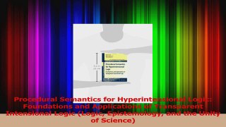 Download  Procedural Semantics for Hyperintensional Logic Foundations and Applications of Ebook Free