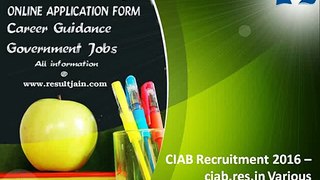 CIAB Recruitment 2016