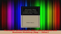 Read  Microsoft Office Excel 2007 Data Analysis and Business Modeling Bpg  Other Ebook Online