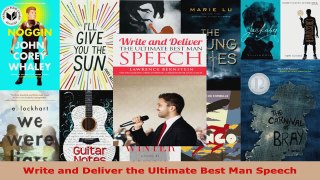 Read  Write and Deliver the Ultimate Best Man Speech PDF Free