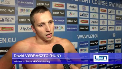 20151203 David VERRASZTO Winner of Mens 400m Medley