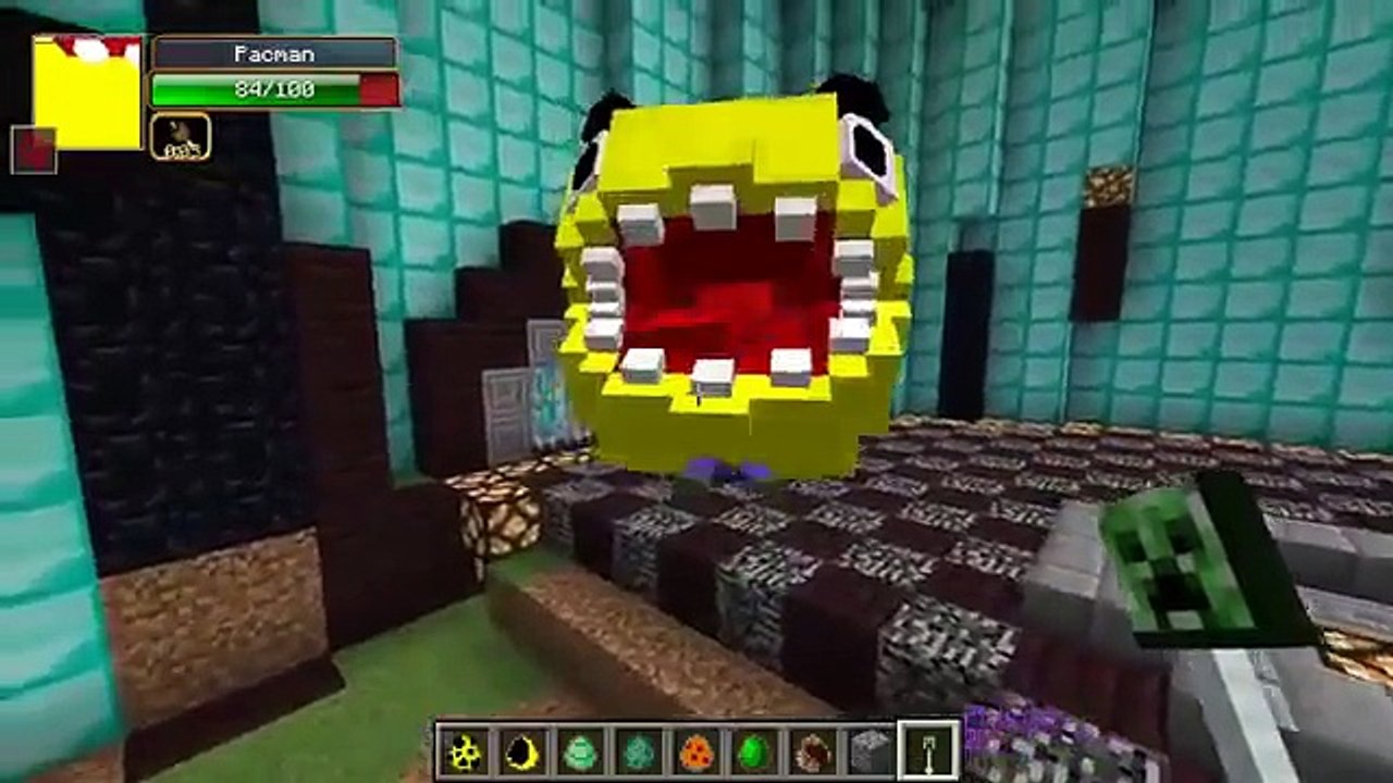 PopularMMOs Pat and Jen Minecraft PACMAN VS MUTANT ZOMBIE Minecraft Mob Battles Modded Min