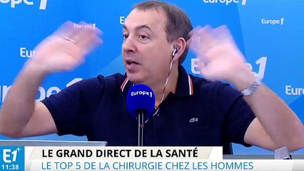 Quel est le top 5 de la chirurgie chez les hommes ?