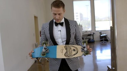 Watch Luke Bracey the star of the new Point Break remake skate in a suit