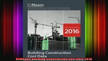 RSMeans Building Construction Cost Data 2016