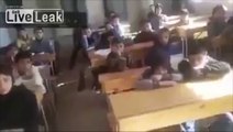 Video Inside Classroom Full Of Children Shows Moment Airstrike Hits Right Next To School