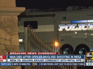 Suspect with metal pipe shot by Mesa police
