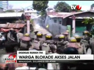 Eksekusi Rumah TNI, Warga Bentrok dengan Polisi