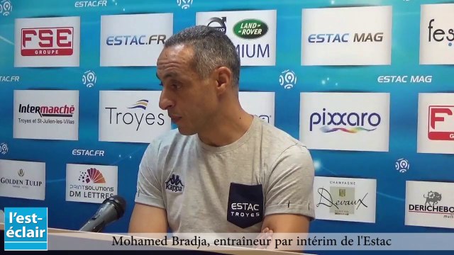 Mohamed Bradja, entraîneur par intérim de l'Estac, fait le point avant le match contre Reims