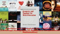 Read  Geometry and Topology for Mesh Generation Cambridge Monographs on Applied and Ebook Free