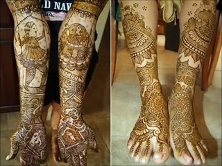 Mehndi design on leg | Bridal Mehndi Designs For Legs