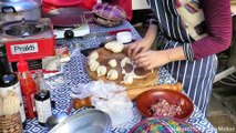 London Street Food from Tibet. Preparing the Dumplings with Venison Filling