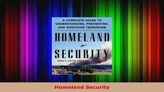 Read  Homeland Security EBooks Online