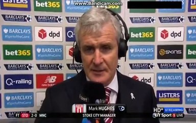 Stoke City vs Manchester City 2-0 - Mark Hughes Post-Match Interview