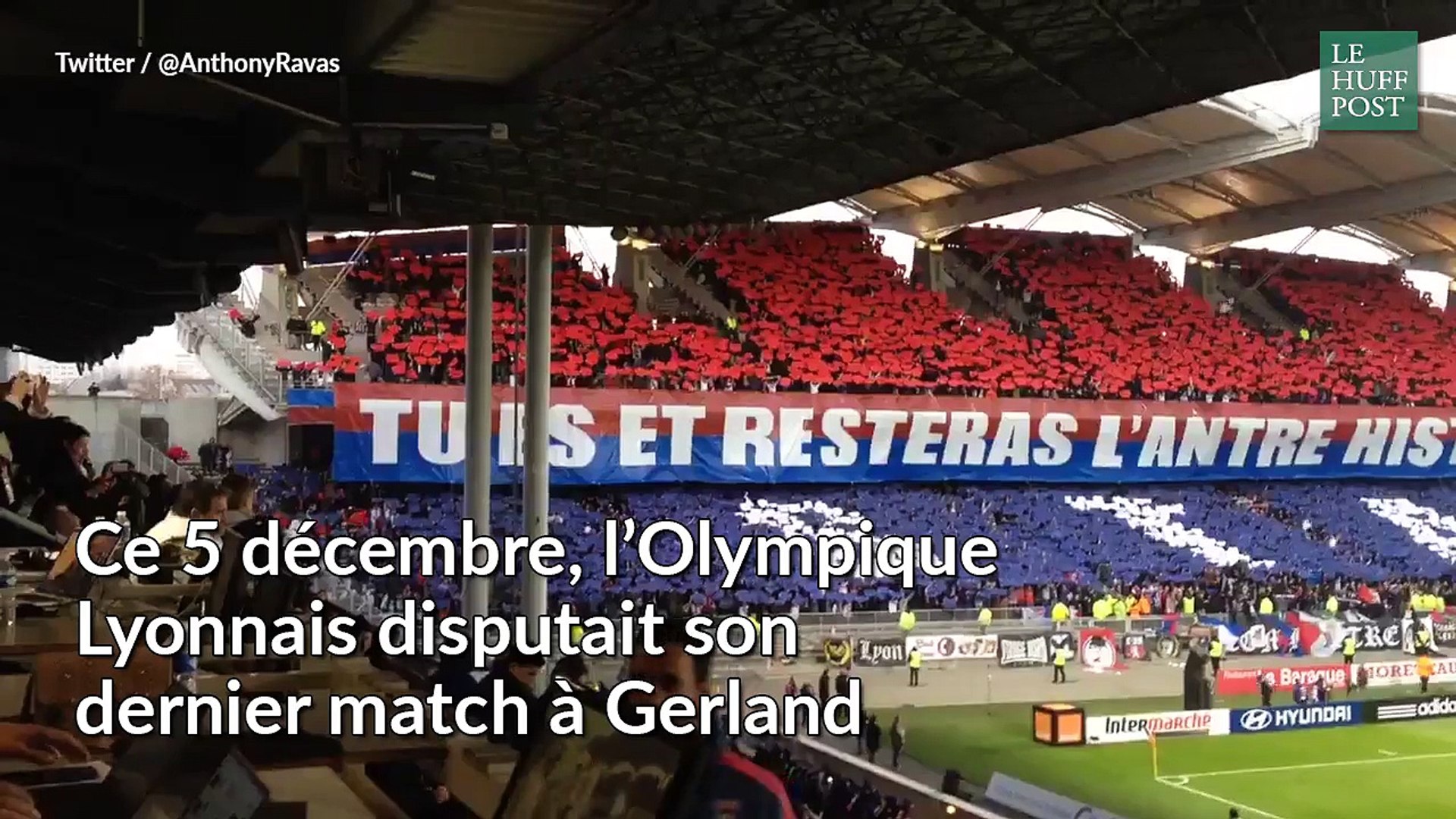 L'énorme ambiance à Gerland pour la dernière de l'OL dans son stade - Vidéo  Dailymotion