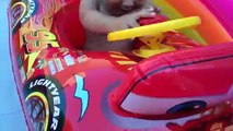 Disney Cars McQueen in Swimming Pool Thomas and Friends Toys Egg Surprise Color Changer