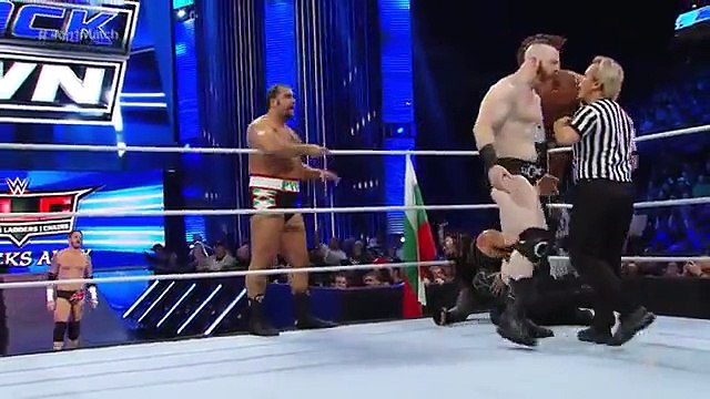 WWE Roman Reigns vs. Sheamus, King Barrett, Rusev & Alberto Del Rio- SmackDown, Dec. 3, 2015