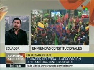 Oposición de Ecuador protesta contra las enmiendas constitucionales