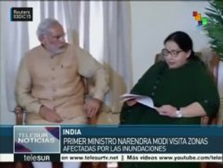 India: primer ministro visita zonas afectadas por las inundaciones