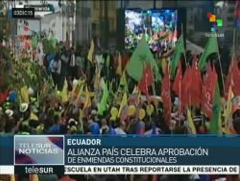 Ecuador: Alianza PAIS celebra aprobación de enmiendas constitucionales