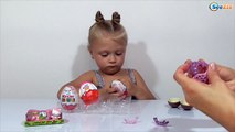 ✔ Хелло Китти. Девочка Ярослава открывает Шоколадные Яйца с Сюрпризом - Hello Kitty Surprise Eggs ✔