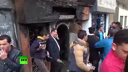 Molotov cocktail attack on Cairo nightclub over a dozen people killed  injured 2015