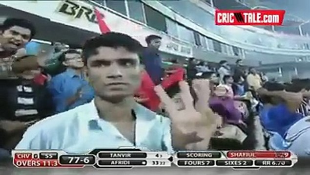 Shahid Afridi's 62 runs off 41 balls with 5 FOURS and 4 SIXES in a BPL match today.