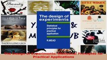 PDF Download  The Design of Experiments Statistical Principles for Practical Applications Download Online