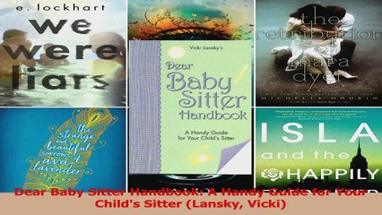 Dear Baby Sitter Handbook A Handy Guide for Your Childs Sitter Lansky Vicki Download