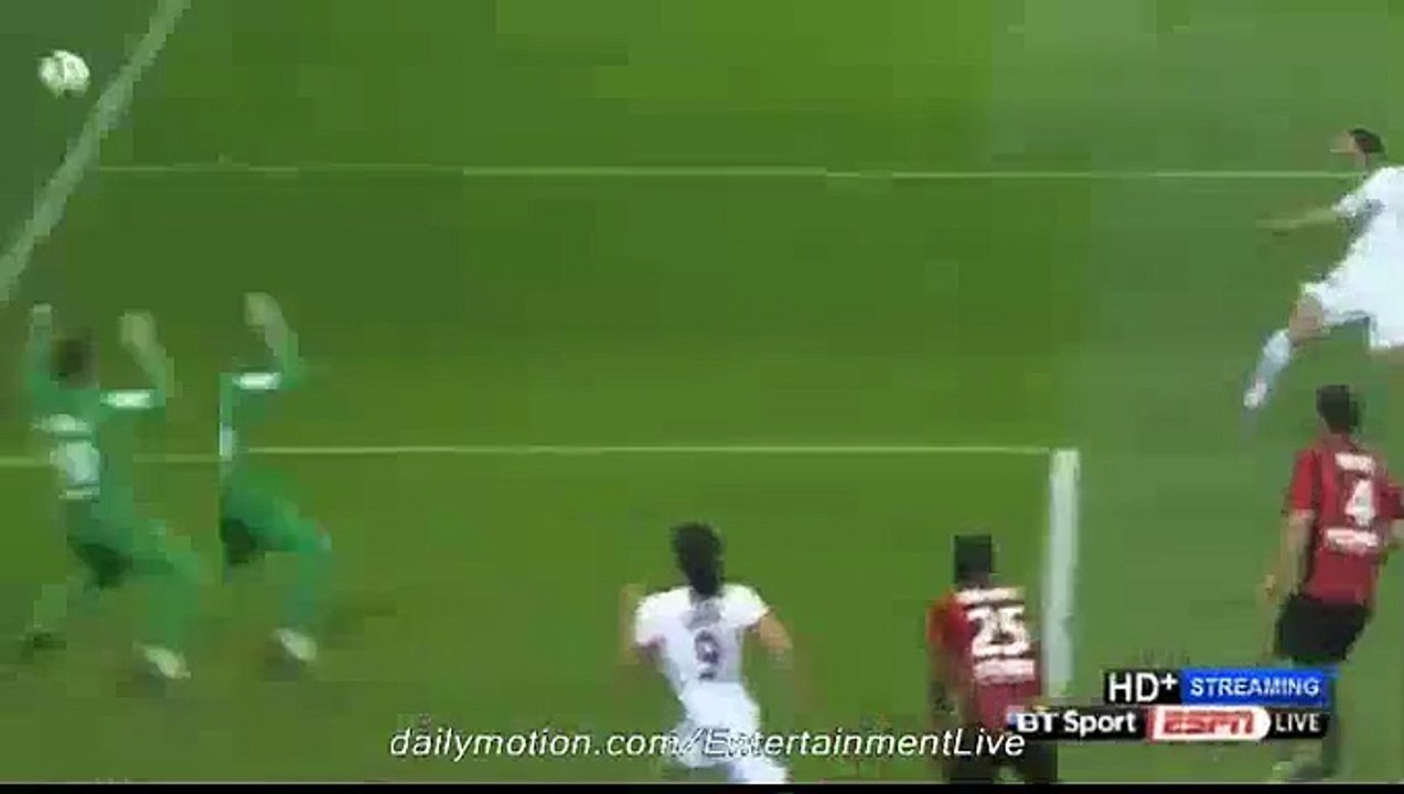 Zlatan Ibrahimovic Fantastic CURVE SHOOT CHANCE NICE 0-0 PSG Ligue 1