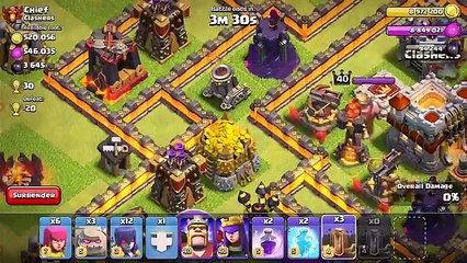 Clash Of Clans - LVL 3 ALL WITCH ATTACK!! (Over-powered or balanced!)