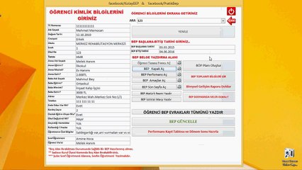 KOLAYBEP REHABİLİTASYON MERKEZLERİ İÇİN BEP HAZIRLAMA PROGRAMI