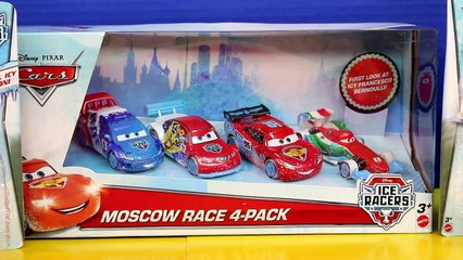 Disney Pixar Cars Ice Racers Lightning McQueen Plus Moscow Racers 4 Pack Francesco
