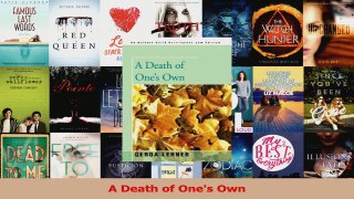 Read  A Death of Ones Own Ebook Free