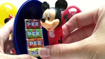 MICKEY MOUSE & MINNIE MOUSE PEZ CANDY DISPENSERS COLLECTION SURPRISE EGGS DISNEY TOYS VIDE