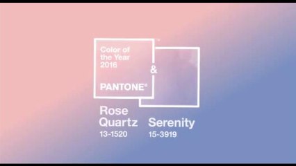 El rosa cuarzo y el azul serenidad, colores de 2016