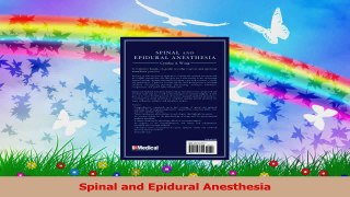 Spinal and Epidural Anesthesia Read Online