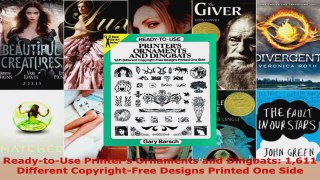 Read  ReadytoUse Printers Ornaments and Dingbats 1611 Different CopyrightFree Designs PDF Free