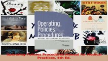PDF Download  Operating Policies Procedures Manual for Medical Practices 4th Ed PDF Online