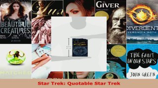 Read  Star Trek Quotable Star Trek EBooks Online