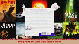 Read  Back RX A 15MinuteaDay Yoga and PilatesBased Program to End Low Back Pain PDF Online