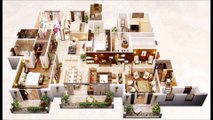 4 Bedroom Apartment, House Plans Idea