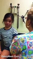 How Girl Reaction When She Got Injection Haha