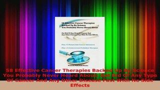Download  58 Effective Cancer Therapies Backed Up By Science You Probably Never Heard About Get Rid Ebook Free
